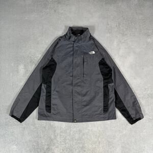 The North Face Jacket Gray Black Lightweight Hooded - Size: XL
